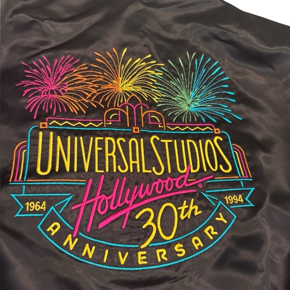 Universal Studios Hollywood 30th Anniversary Vintage Bomber Jacket 1964-1994 - Picture 2 of 12